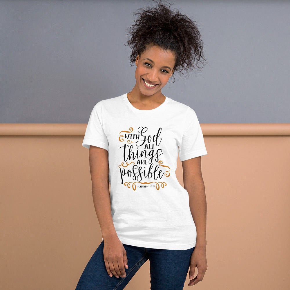 Short-Sleeve Unisex T-Shirt All Things Possible